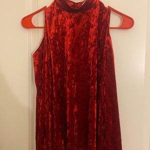 MOSSIMO Target cut shoulder full sleeve velvet top